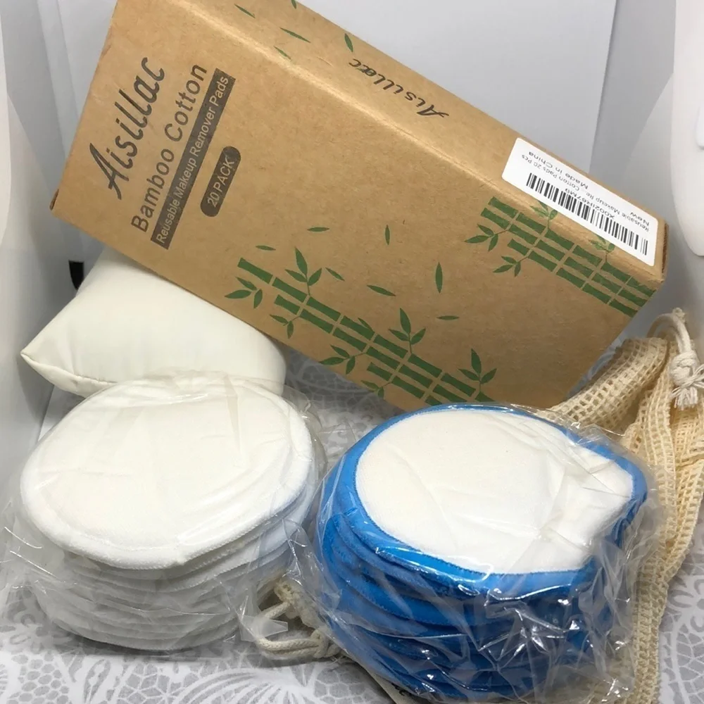 Reusable 20 Cotton Rounds,  Makeup Remover Pads  Bamboo Cotton Pads  NEW